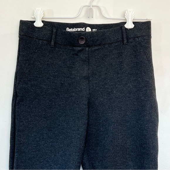 BetaBrand Classic Straight Fit Dress Yoga Pants Wrinkle-Resistant Charcoal Sz S - Picture 12 of 14
